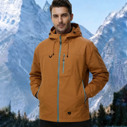 Men's Waterproof Outdoor Softshell Jacket – Hooded Windbreaker for Hiking, Trekking & Skiing