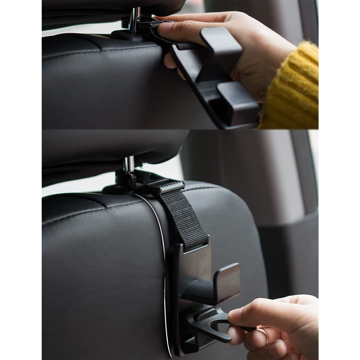 Magic Headrest Hooks, Purse Hanger Headrest Hook Holder for Car Seat Organizer Behind Over the Seat Hook Hang Purse or Bags