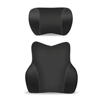 Thumbnail for Car Headrest Neck Pillow and Lumbar Support Back Cushion Kit, Custom fit for Genesis, Memory Foam Erognomic Design Universal Fit Muscle Pain and Tension Relief for Car Seat