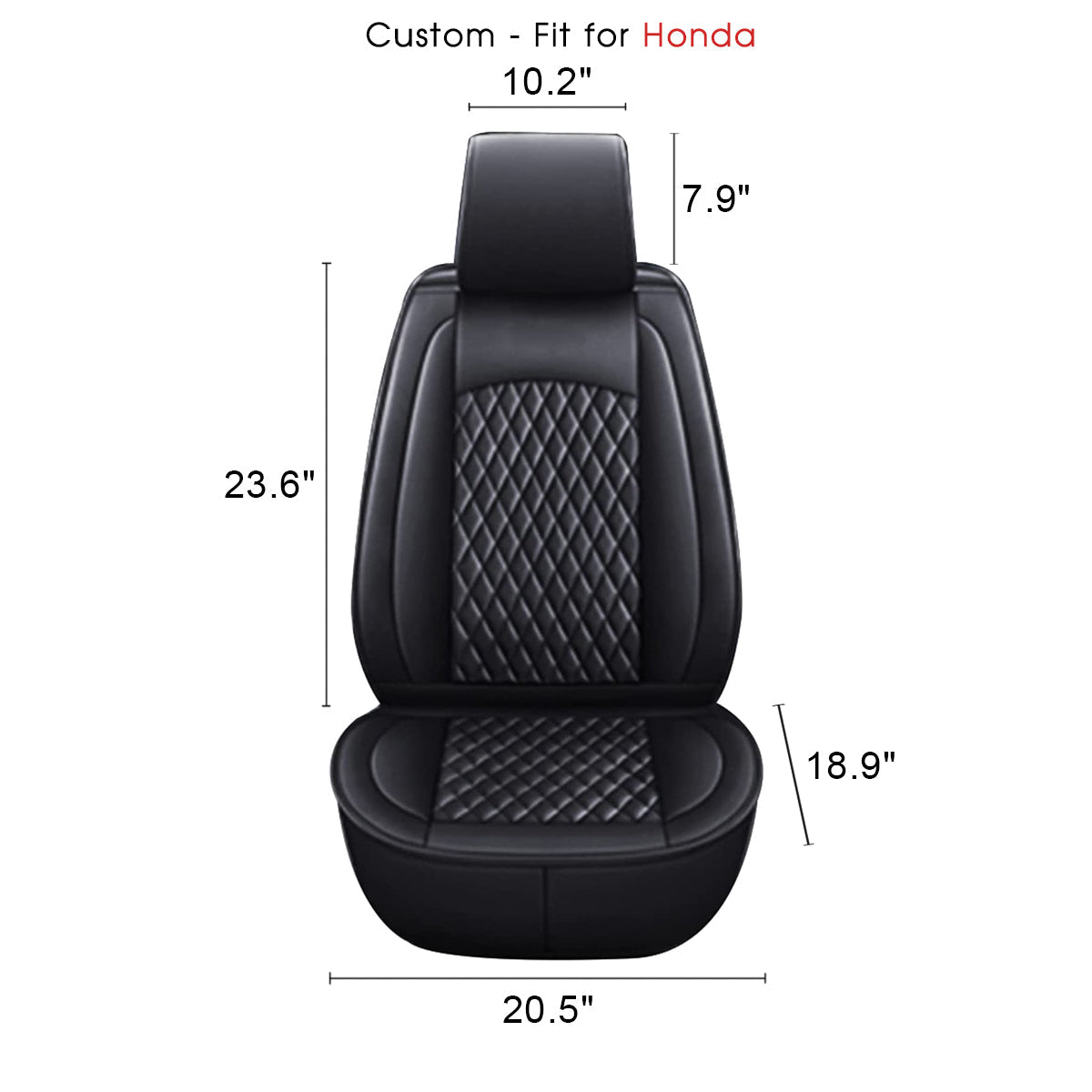 2 Car Seat Covers Full Set, Custom-Fit For Car, Waterproof Leather Front Rear Seat Automotive Protection Cushions, Car Accessories WAHA211