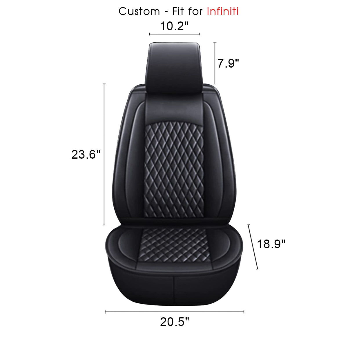 2 Car Seat Covers Full Set, Custom-Fit For Car, Waterproof Leather Front Rear Seat Automotive Protection Cushions, Car Accessories WAIN211