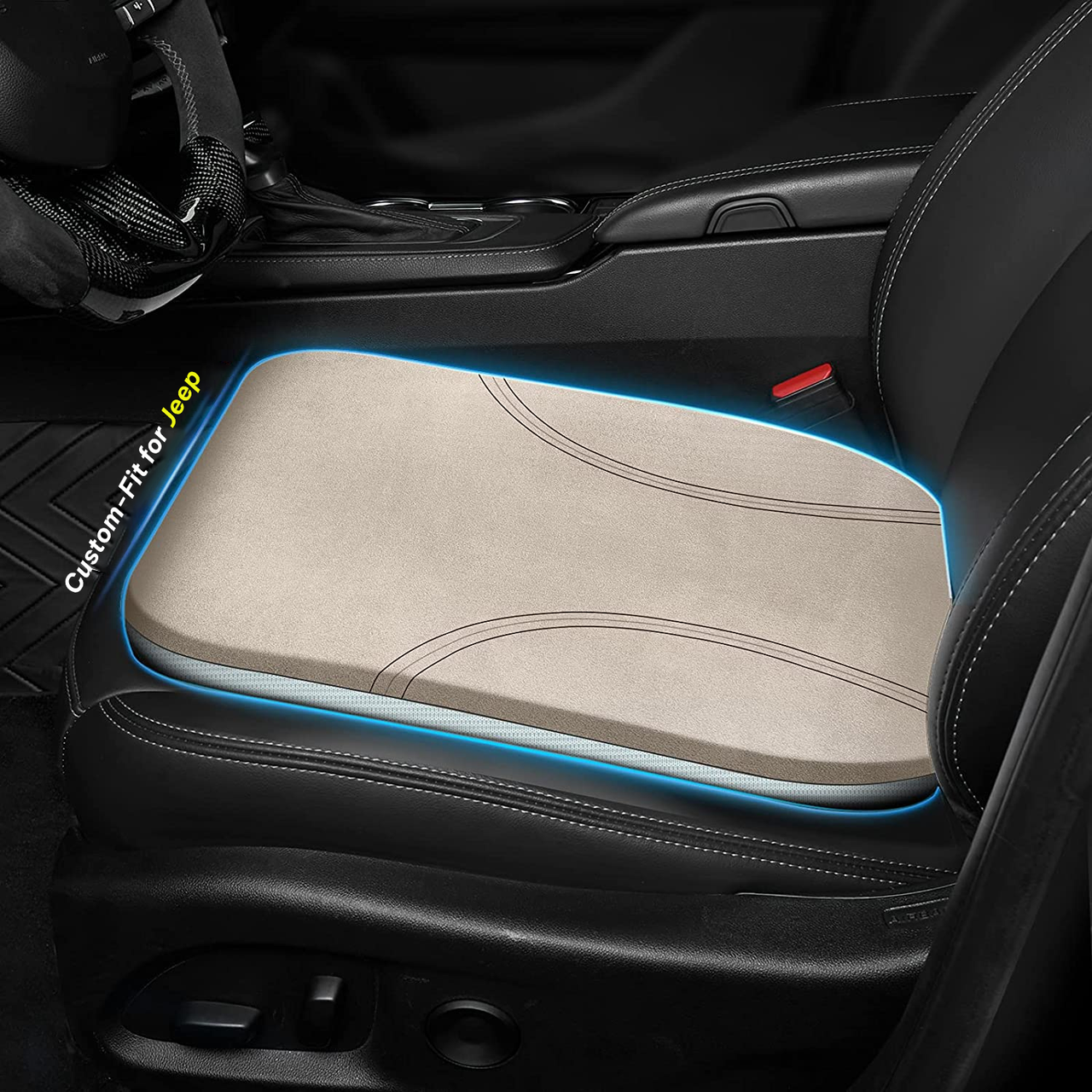 Car Seat Cushion, Custom Fit For Car, Car Memory Foam Seat Cushion, Heightening Seat Cushion, Seat Cushion for Car and Office Chair WAJE224