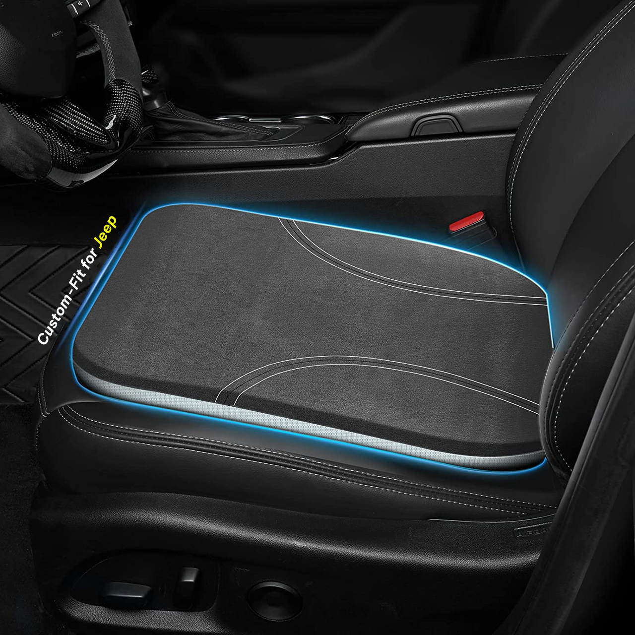 Car Seat Cushion, Custom Fit For Car, Car Memory Foam Seat Cushion, Heightening Seat Cushion, Seat Cushion for Car and Office Chair WAJE224