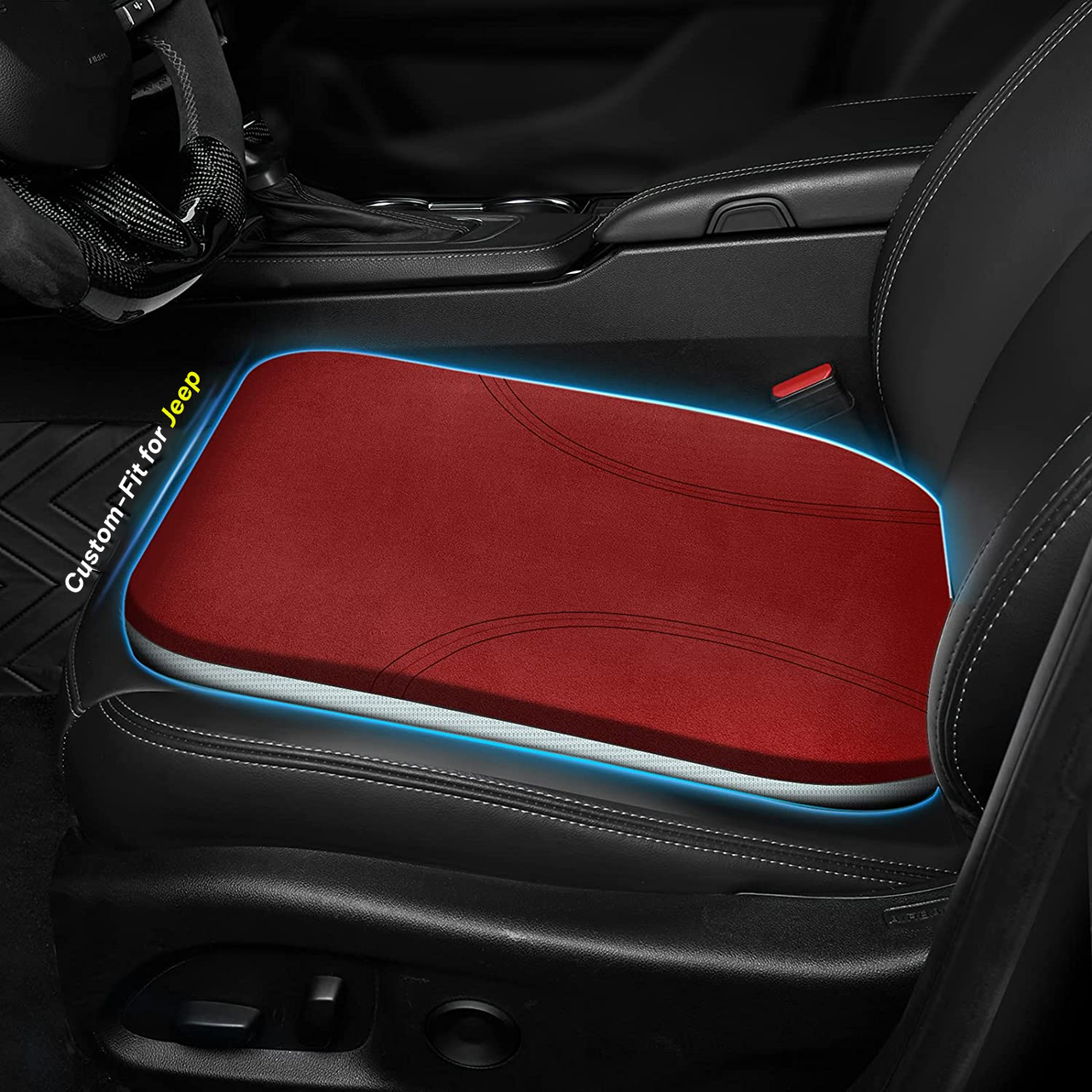 Car Seat Cushion, Custom Fit For Car, Car Memory Foam Seat Cushion, Heightening Seat Cushion, Seat Cushion for Car and Office Chair WAJE224