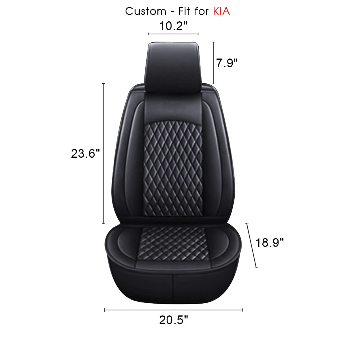 2 Car Seat Covers Full Set, Custom-Fit For Car, Waterproof Leather Front Rear Seat Automotive Protection Cushions, Car Accessories WAUE211
