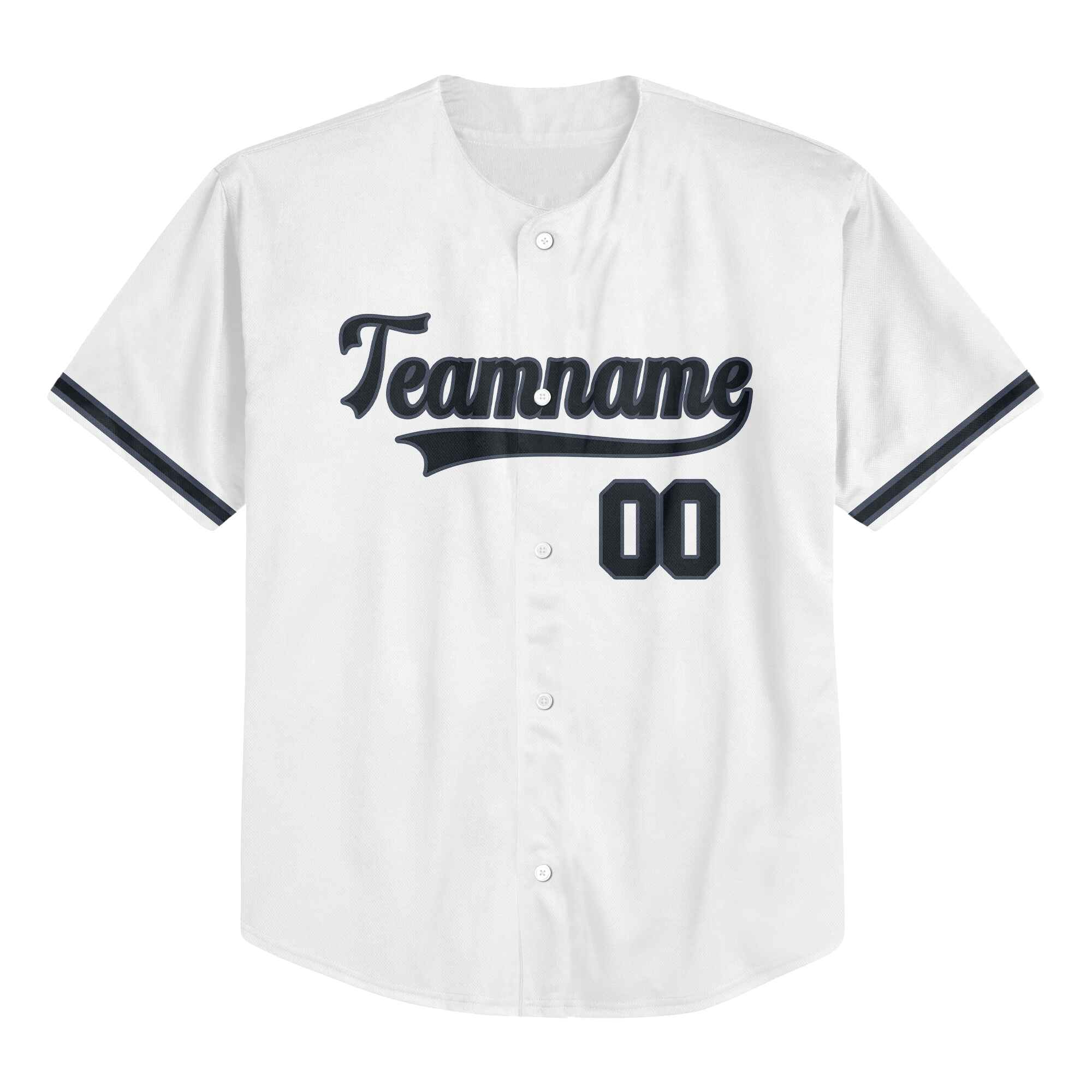 Custom White Black-Gray Authentic Baseball Jersey