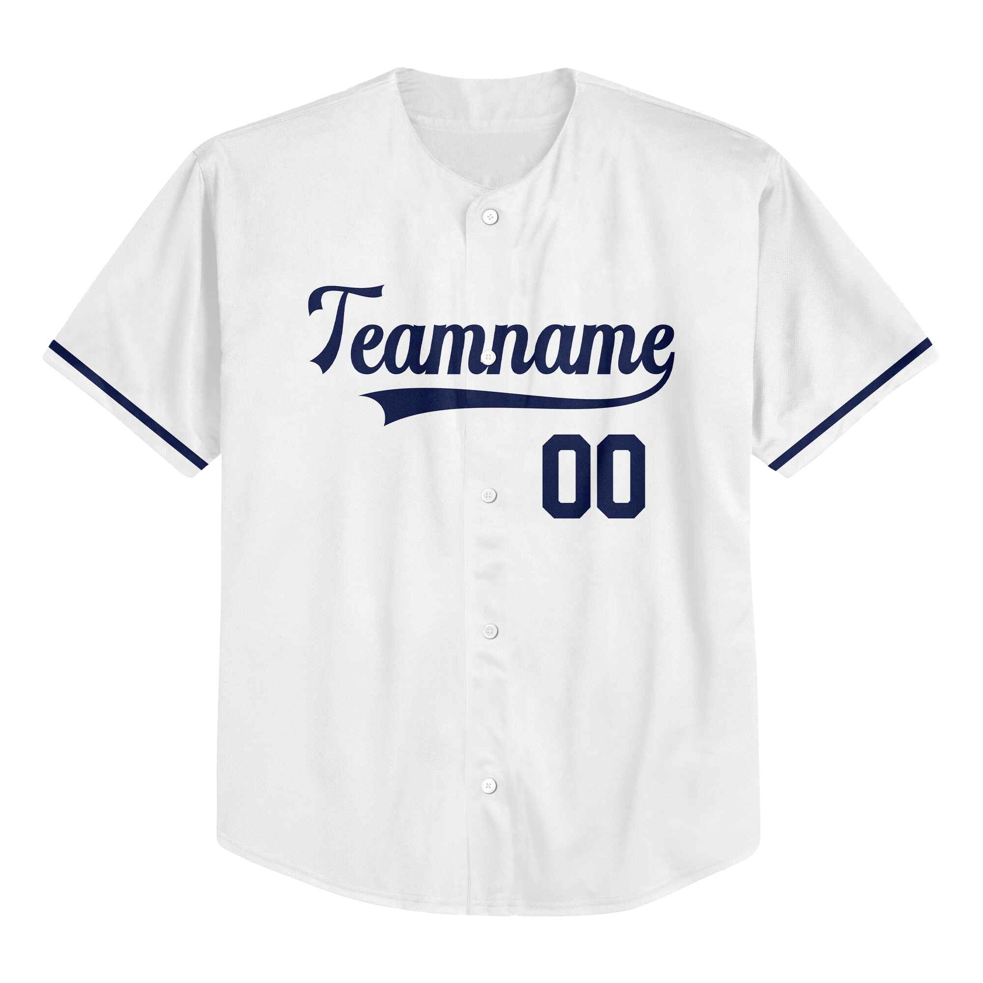 Custom White Royal Blue Baseball Jersey