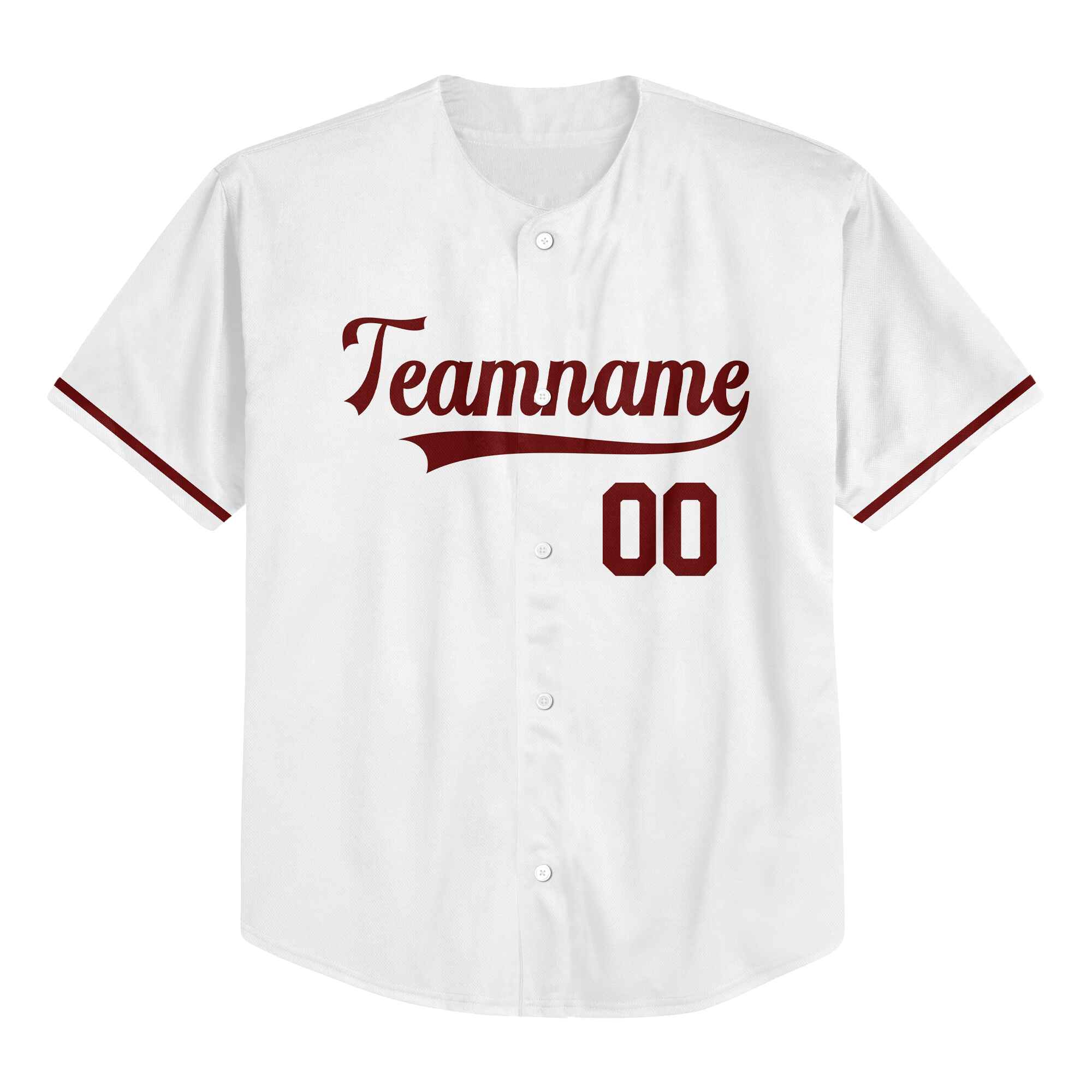 Custom White Crimson Authentic Baseball Jersey