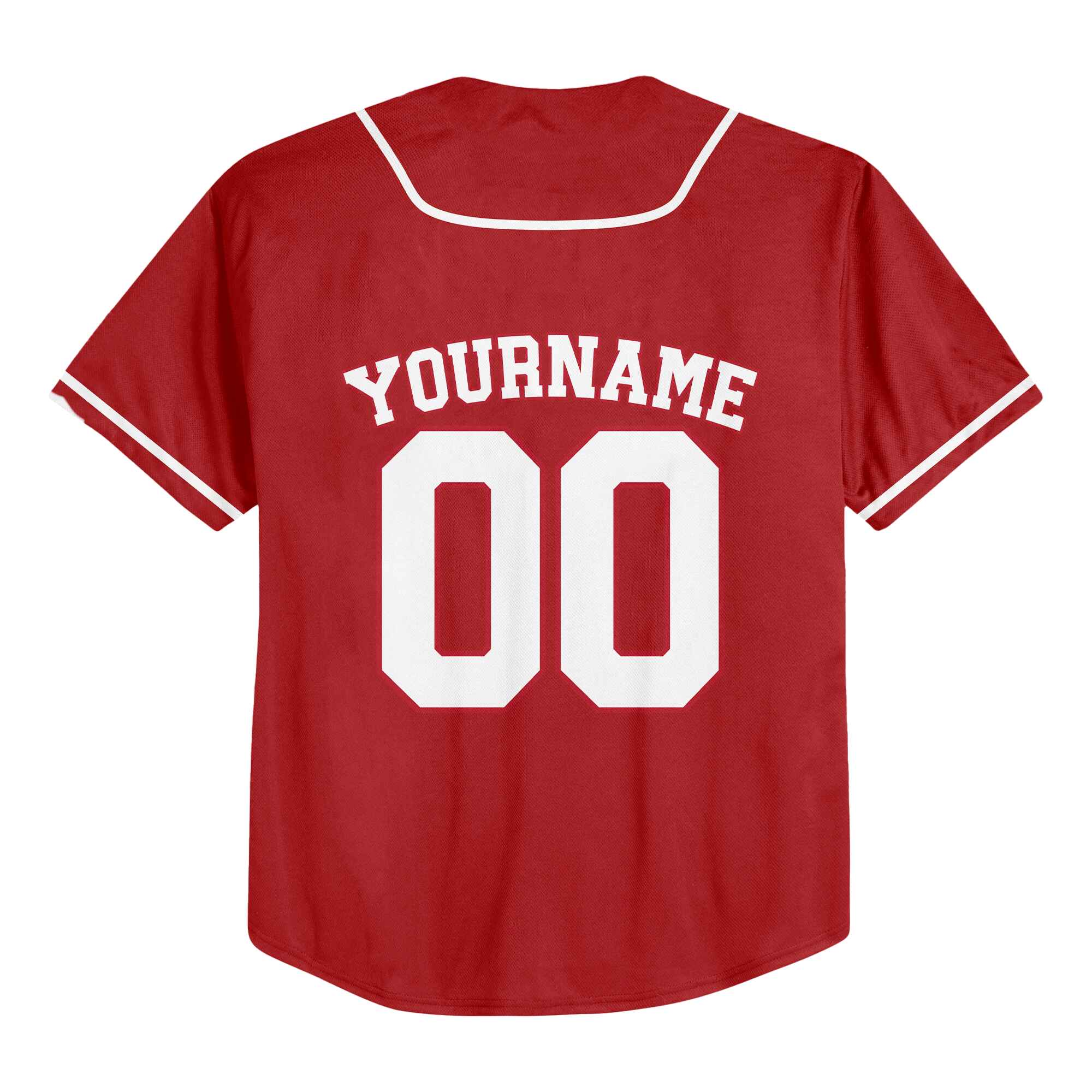Custom Red White Authentic Baseball Jersey