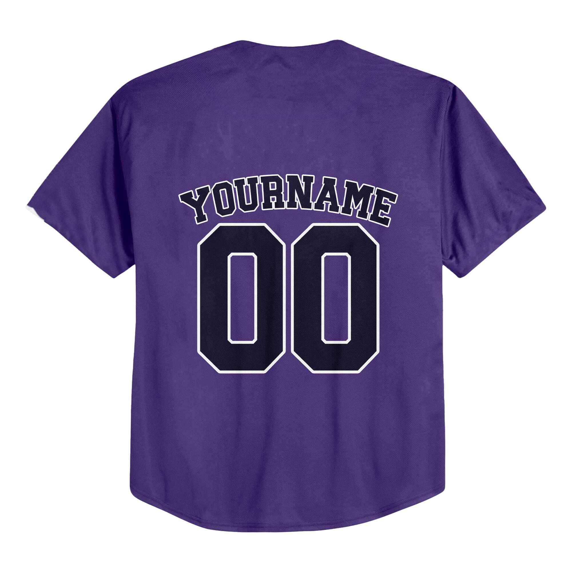 Custom Purple Black-White Authentic Baseball Jersey