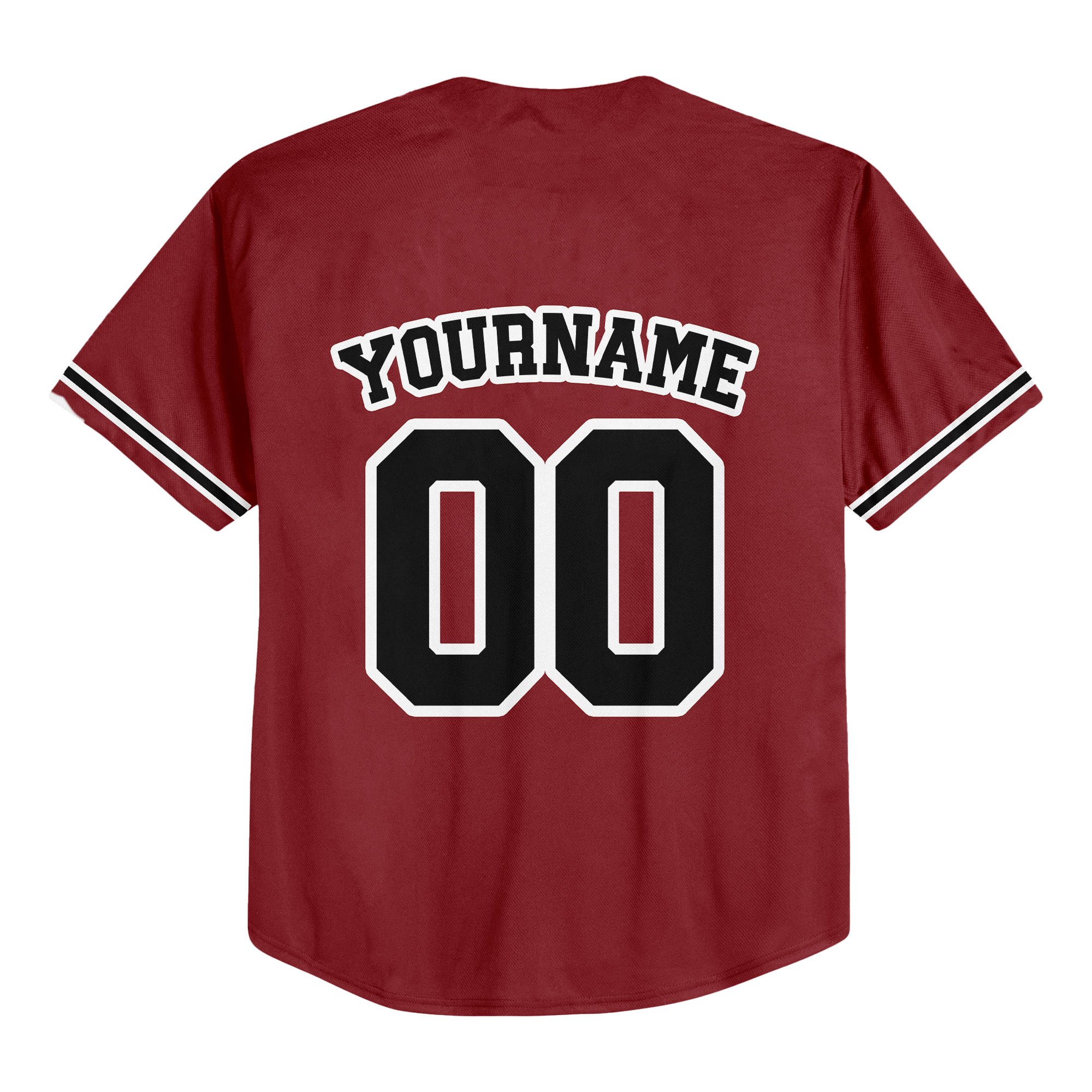 Custom Burgundy Black-White Authentic Baseball Jersey