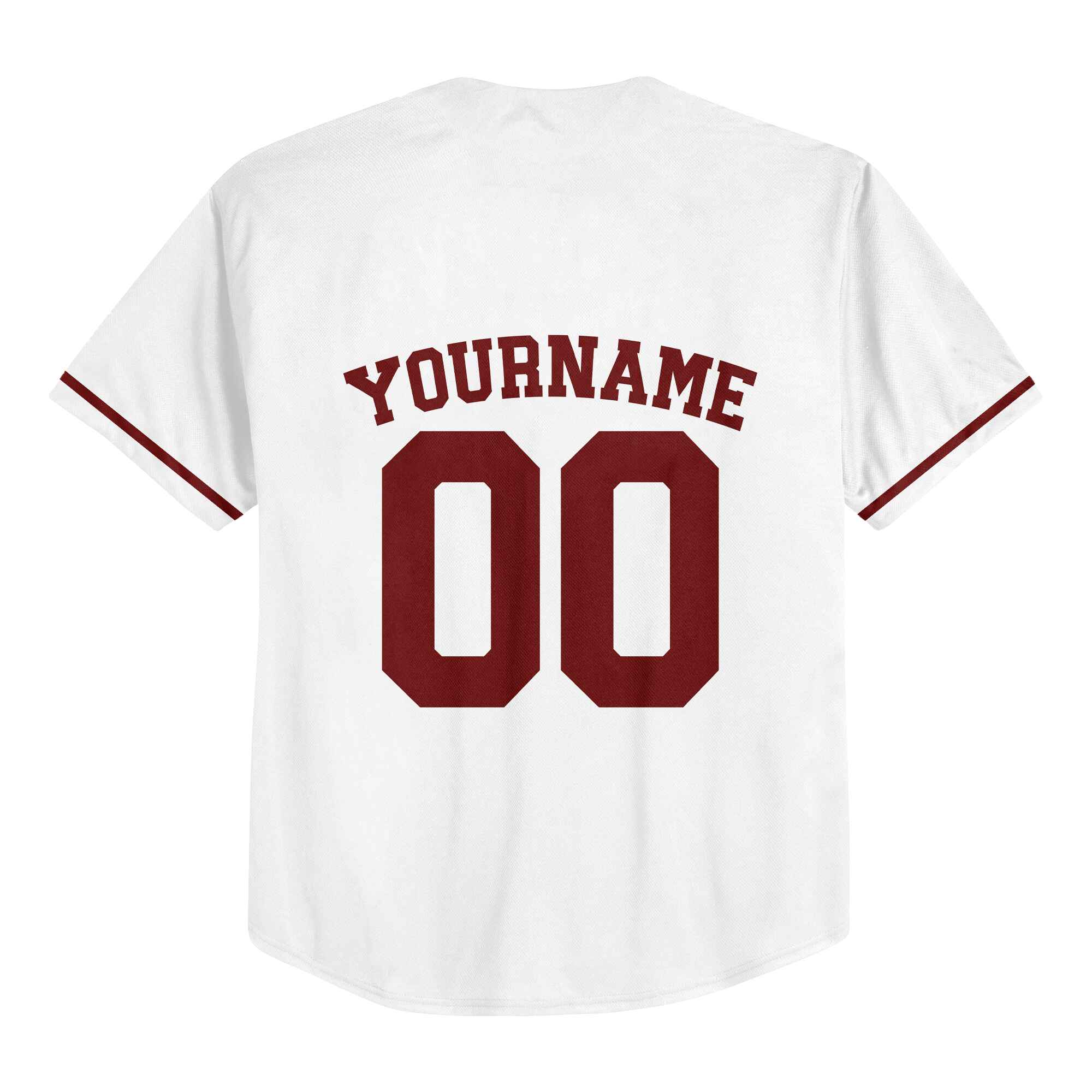 Custom White Crimson Authentic Baseball Jersey