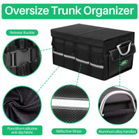 Thumbnail for Big Trunk Organizer, Cargo Organizer SUV Trunk Storage Waterproof Collapsible Durable Multi Compartments LR12994