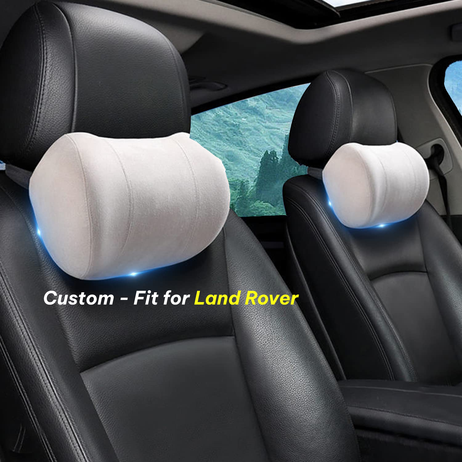 Car Headrest (2 PCS), Custom-Fit For Car, Update Version Premium Memory Foam Car Neck Pillow WALR227