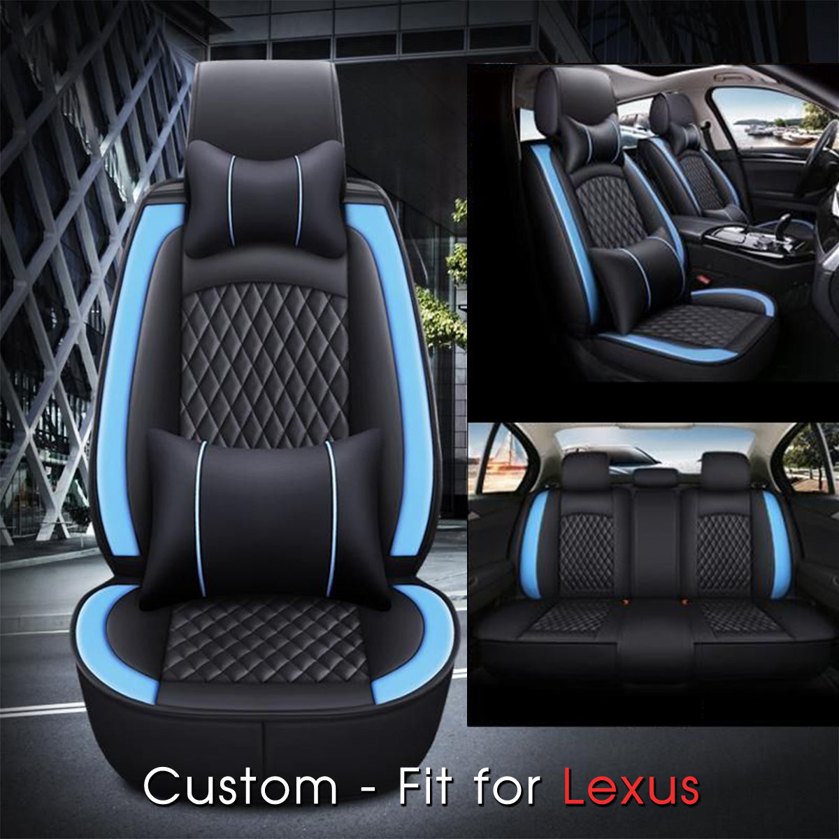 2 Car Seat Covers Full Set, Custom-Fit For Car, Waterproof Leather Front Rear Seat Automotive Protection Cushions, Car Accessories WAFJ211