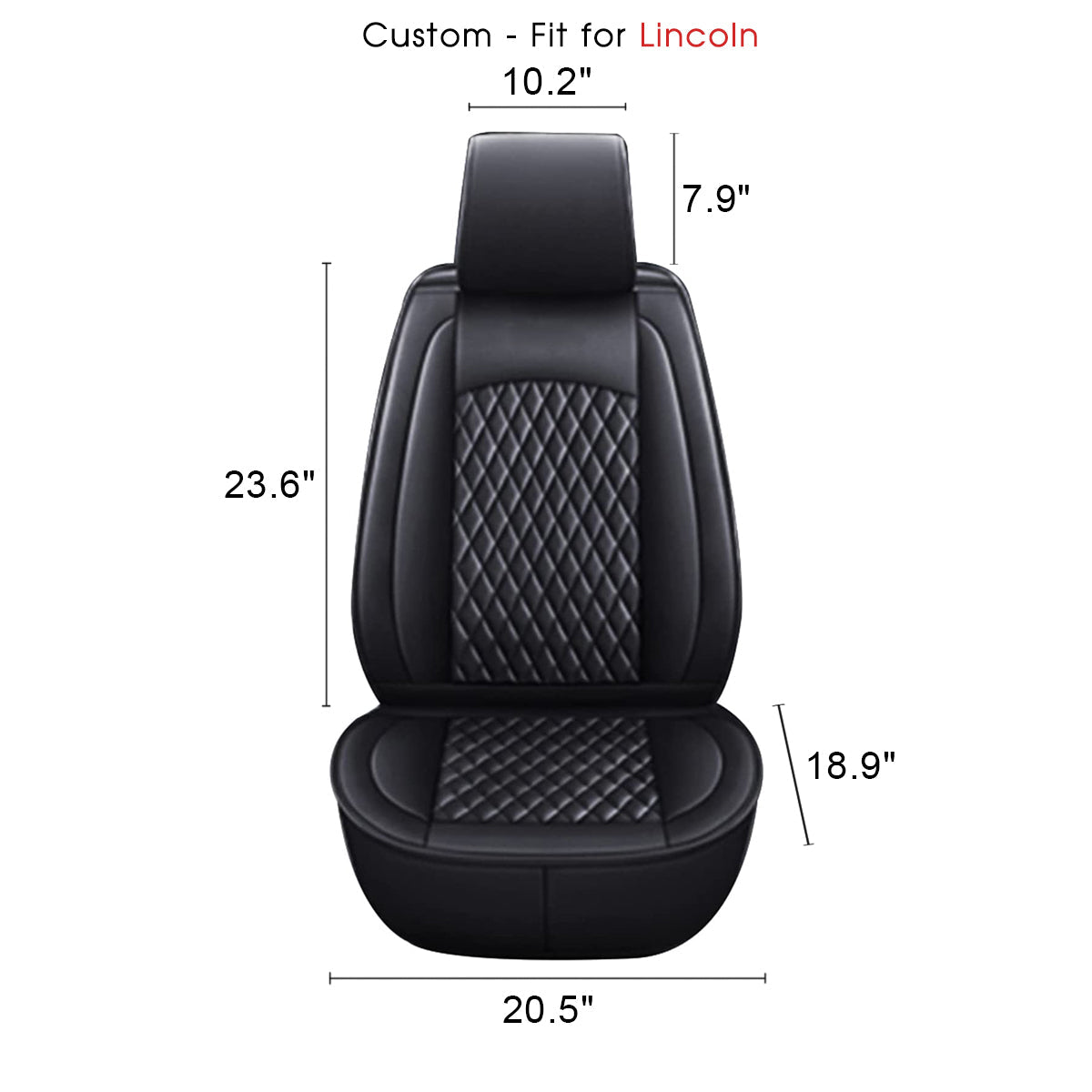 2 Car Seat Covers Full Set, Custom-Fit For Car, Waterproof Leather Front Rear Seat Automotive Protection Cushions, Car Accessories WALI211