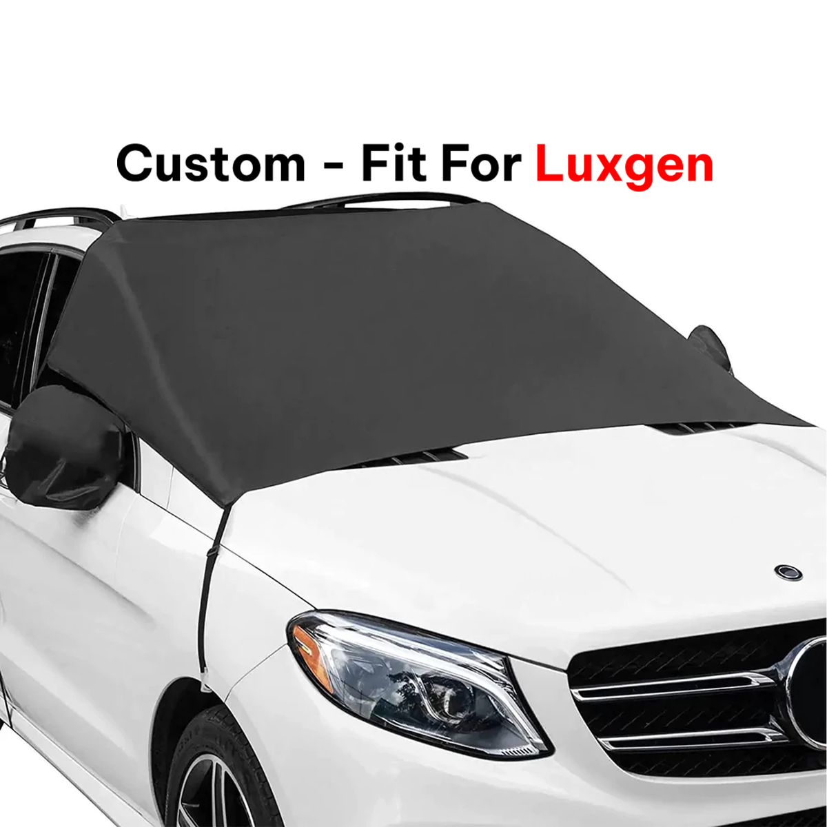 Car Windshield Snow Cover, Custom-Fit For Car, Large Windshield Cover for Ice and Snow Frost with Removable Mirror Cover Protector, Wiper Front Window Protects Windproof UV Sunshade Cover WALE235