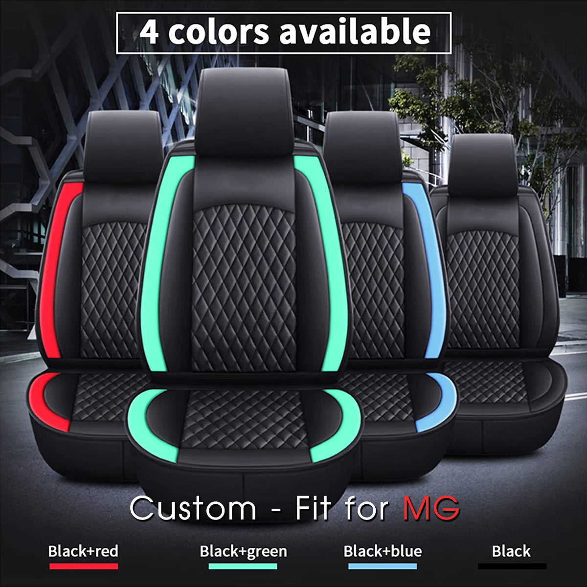 2 Car Seat Covers Full Set, Custom-Fit For Car, Waterproof Leather Front Rear Seat Automotive Protection Cushions, Car Accessories WAMC211