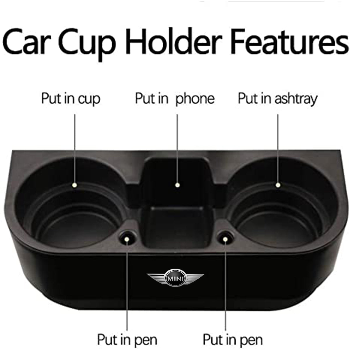 Cup Holder Portable Multifunction Vehicle Seat Cup Cell Phone Drinks Holder Box Car Interior Organizer, Custom Logo For Your Cars, Car Accessories MC11995
