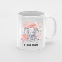 Thumbnail for Elephant Mom, Mom Birthday Gift For Mom Gift, Mothers Day Gift From Daughter Son Kids, Mom Mug, Mom Coffee Mug, Mommy Funny Christmas Stick Personalized