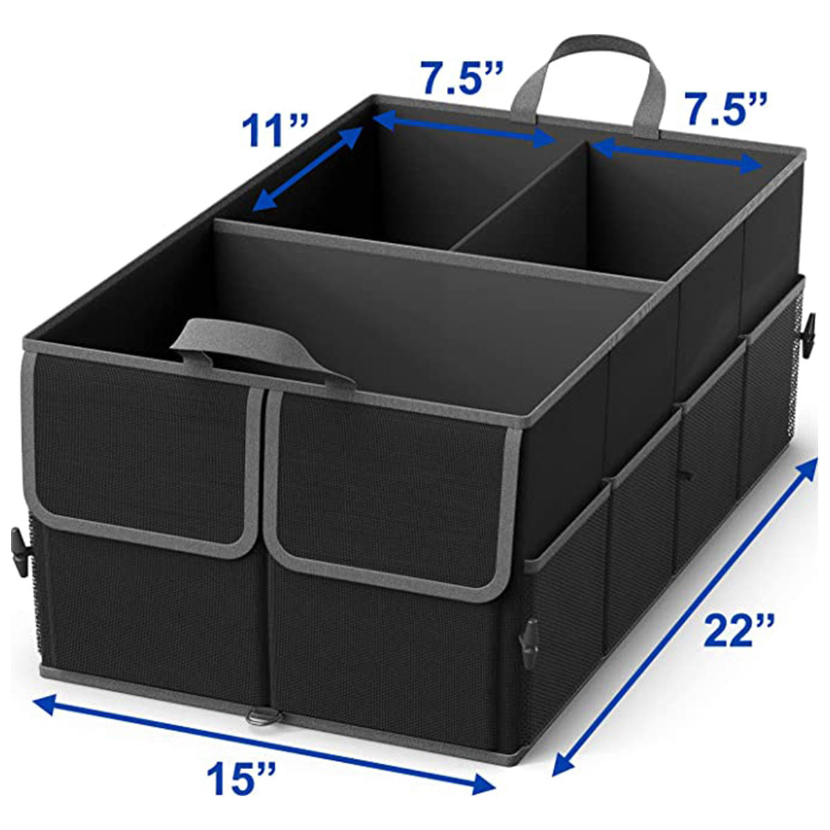 3-Compartment Cargo Trunk Storage Organizer, Custom For Cars