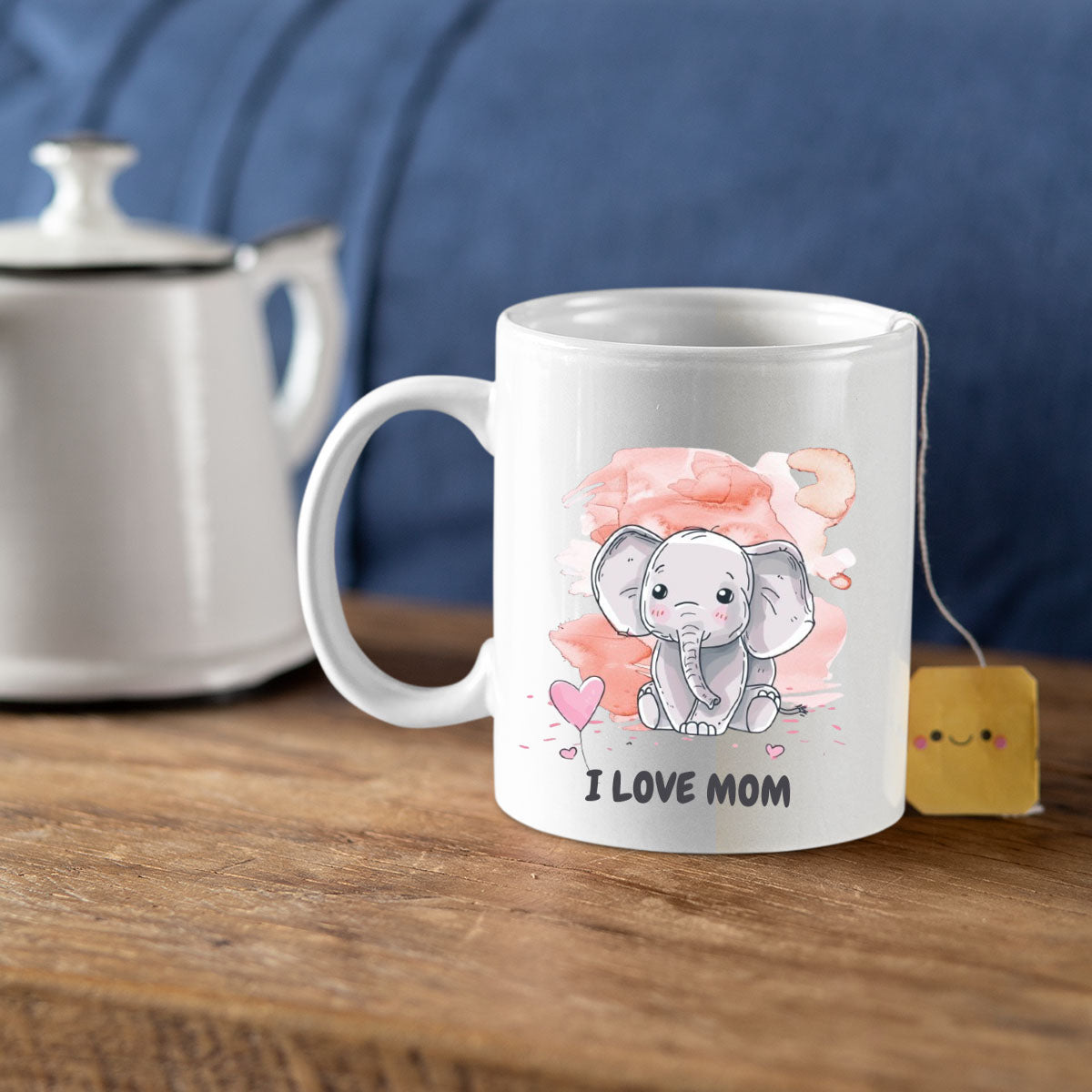 Elephant Mom, Mom Birthday Gift For Mom Gift, Mothers Day Gift From Daughter Son Kids, Mom Mug, Mom Coffee Mug, Mommy Funny Christmas Stick Personalized