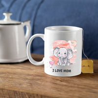 Thumbnail for Elephant Mom, Mom Birthday Gift For Mom Gift, Mothers Day Gift From Daughter Son Kids, Mom Mug, Mom Coffee Mug, Mommy Funny Christmas Stick Personalized