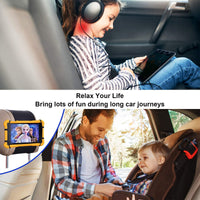 Thumbnail for Car Headrest Mount Holder, Custom fit for Car, Tablet Holder for Kids in Back Seats, Anti-Slip Strap and Holding Net, Angle-Adjustable/ Fits All 7 Inch to 10.5 Inch Tablets