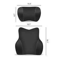 Thumbnail for Car Headrest Neck Pillow and Lumbar Support Back Cushion Kit, Custom Fit For Your Cars, Memory Foam Erognomic, Car Accessories LE13992