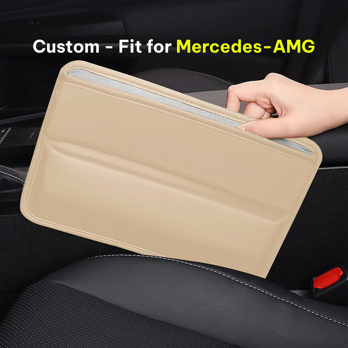Car Seat Gap Filler Organizer, Custom-Fit For Car, Multifunctional PU Leather Console Side Pocket Organizer for Cellphones, Cards, Wallets, Keys WALM226
