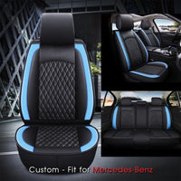 Thumbnail for 2 Car Seat Covers Full Set, Custom-Fit For Car, Waterproof Leather Front Rear Seat Automotive Protection Cushions, Car Accessories WAMB211