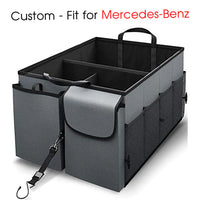 Thumbnail for Car Trunk Organizer - Collapsible, Custom fit for All Cars, Multi-Compartment Automotive SUV Car Organizer for Storage w/ Adjustable Straps - Car Accessories for Women and Men MB12993