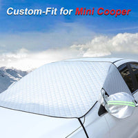 Thumbnail for Windshield Cover for Ice and Snow, Custom fit for Car, Magnetic Windshield Cover, Water, Heat & Sag-Proof Car Windshield Snow Cover, Mirror Protector Windproof Sunshade Cover