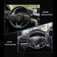 Thumbnail for Custom  Car Steering Wheel Cover, Custom Fit For Your Cars, Leather Nonslip 3D Carbon Fiber Texture Sport Style Wheel Cover for Women, Interior Modification for All Car Accessories HY18992