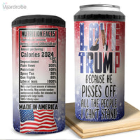 Thumbnail for Love Trump 2024 Tumbler 4 in 1 Can Cooler 16Oz Tumbler Cup Bottle Cooler