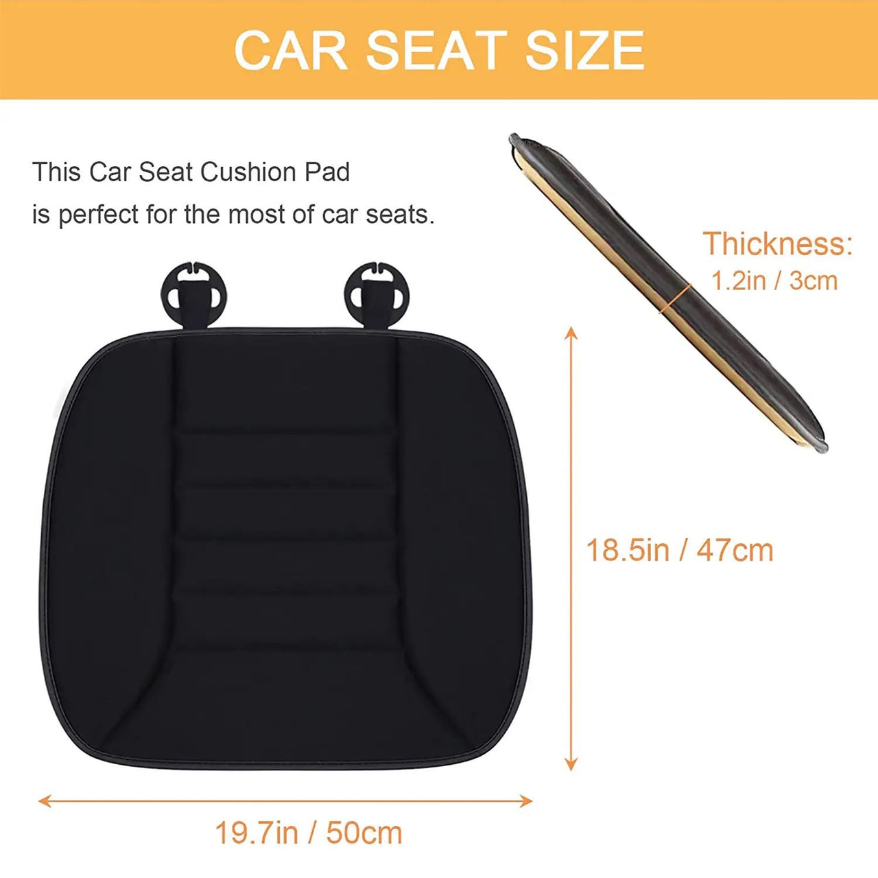 Car Seat Cushion with 1.2inch Comfort Memory Foam, Custom Fit For Your Cars, Seat Cushion for Car and Office Chair HA19989