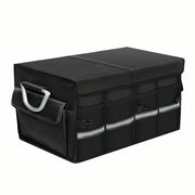 Big Trunk Organizer, Cargo Organizer SUV Trunk Storage Waterproof Collapsible Durable Multi Compartments KX12994