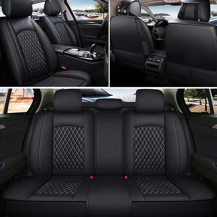 2 Car Seat Covers Full Set, Custom-Fit For Car, Waterproof Leather Front Rear Seat Automotive Protection Cushions, Car Accessories WAHY211