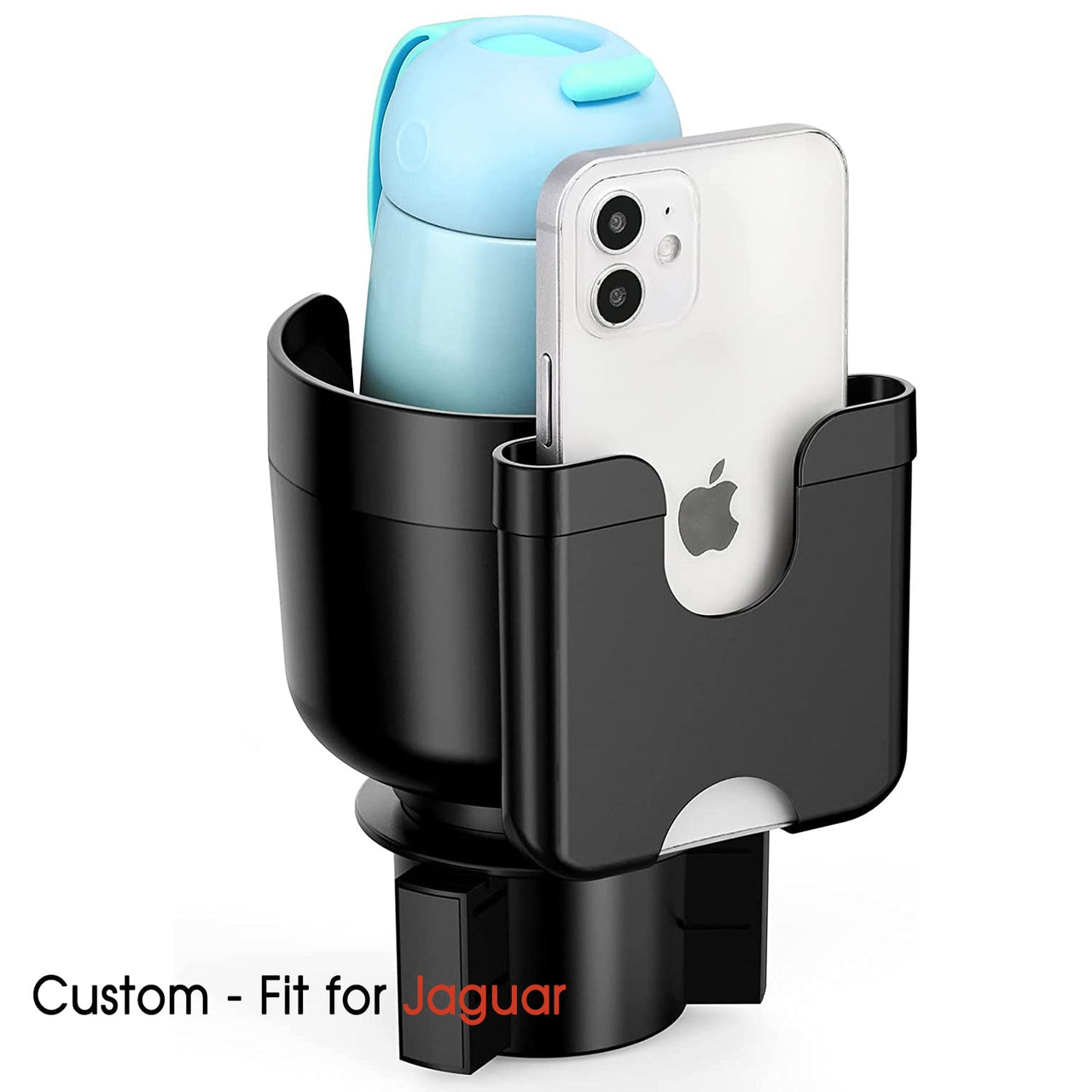 Car Cup Holder 2-in-1, Custom-Fit For Car, Car Cup Holder Expander Adapter with Adjustable Base, Car Cup Holder Expander Organizer with Phone Holder WAJG233