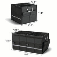 Thumbnail for Big Trunk Organizer, Cargo Organizer SUV Trunk Storage Waterproof Collapsible Durable Multi Compartments NS12994