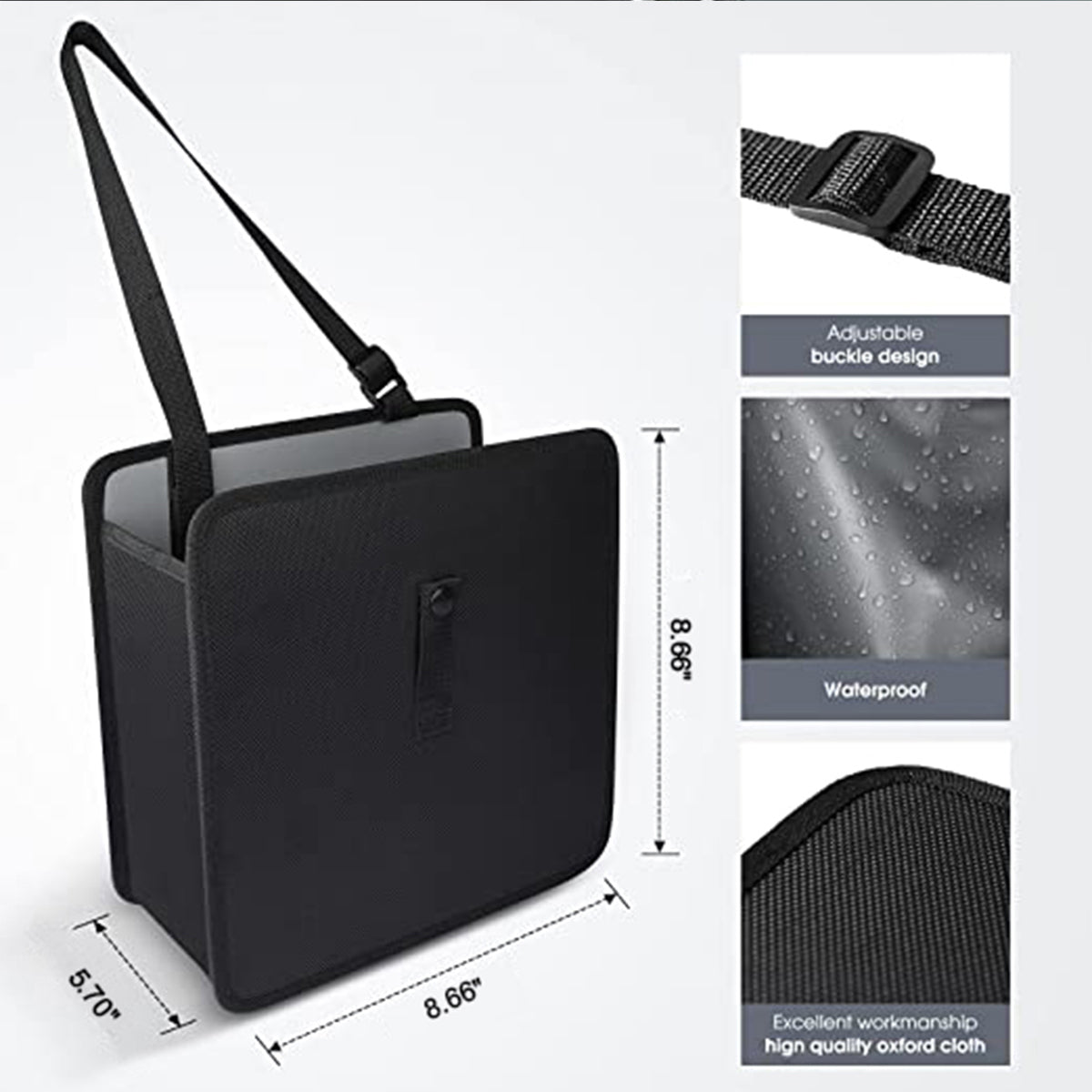 Car Trash Can, Custom fit for Waterproof Foldable Auto Garbage Bag, Leak-Proof Car Organizer and Storage Bag, Car Garbage Can Hanging