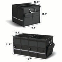 Thumbnail for Big Trunk Organizer, Cargo Organizer SUV Trunk Storage Waterproof Collapsible Durable Multi Compartments WQ12994