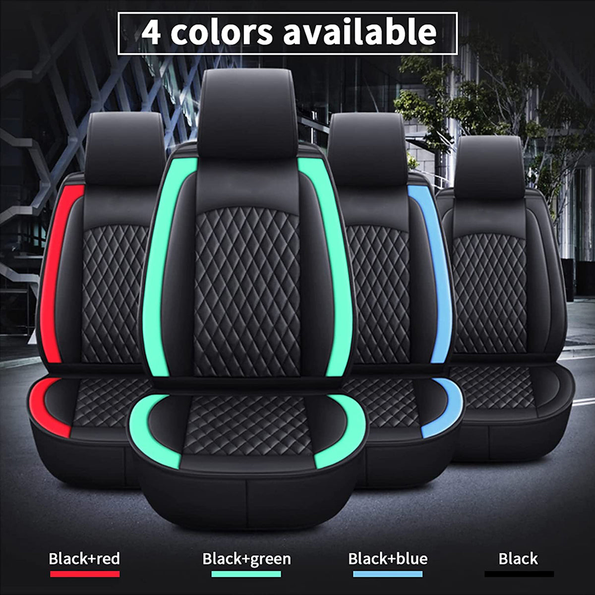 2 Car Seat Covers Full Set, Custom-Fit For Car, Waterproof Leather Front Rear Seat Automotive Protection Cushions, Car Accessories WARA211