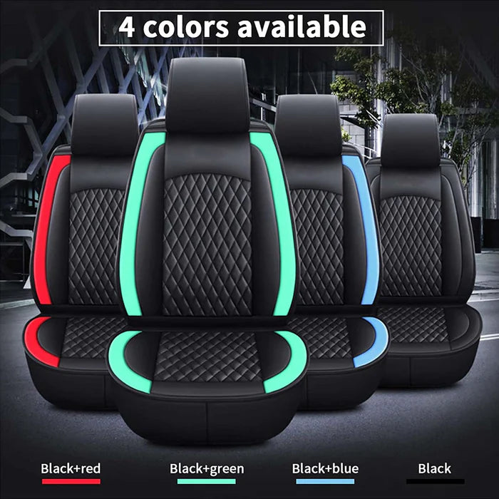 2 Car Seat Covers Full Set, Custom-Fit For Car, Waterproof Leather Front Rear Seat Automotive Protection Cushions, Car Accessories WAHY211