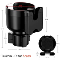 Thumbnail for Car Cup Holder 2-in-1, Custom-Fit For Car, Car Cup Holder Expander Adapter with Adjustable Base, Car Cup Holder Expander Organizer with Phone Holder WAAC233