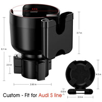 Thumbnail for Car Cup Holder 2-in-1, Custom-Fit For Car, Car Cup Holder Expander Adapter with Adjustable Base, Car Cup Holder Expander Organizer with Phone Holder WAVE233