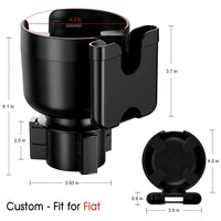 Thumbnail for Car Cup Holder 2-in-1, Custom-Fit For Car, Car Cup Holder Expander Adapter with Adjustable Base, Car Cup Holder Expander Organizer with Phone Holder WAFT233