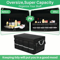 Thumbnail for Big Trunk Organizer, Cargo Organizer SUV Trunk Storage Waterproof Collapsible Durable Multi Compartments DR12994