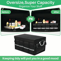 Thumbnail for Big Trunk Organizer, Cargo Organizer SUV Trunk Storage Waterproof Collapsible Durable Multi Compartments MT12994