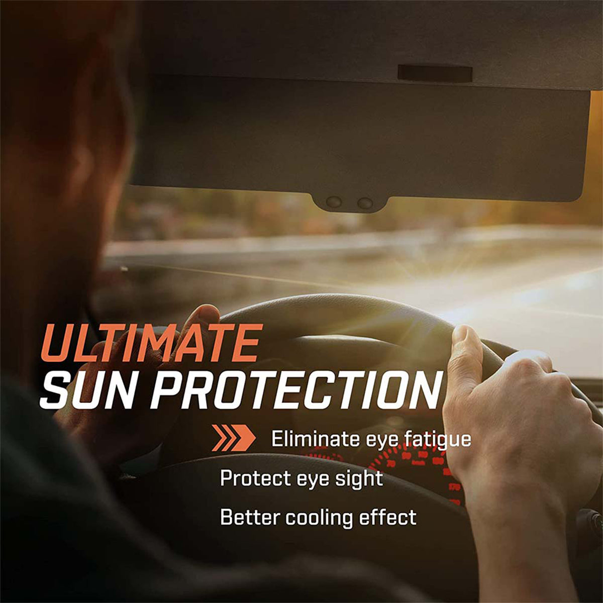 Polarized Sun Visor Sunshade Extender for Car with Polycarbonate Lens, Custom fit for Car, Anti-Glare Car Sun Visor Protects from Sun Glare WARL255